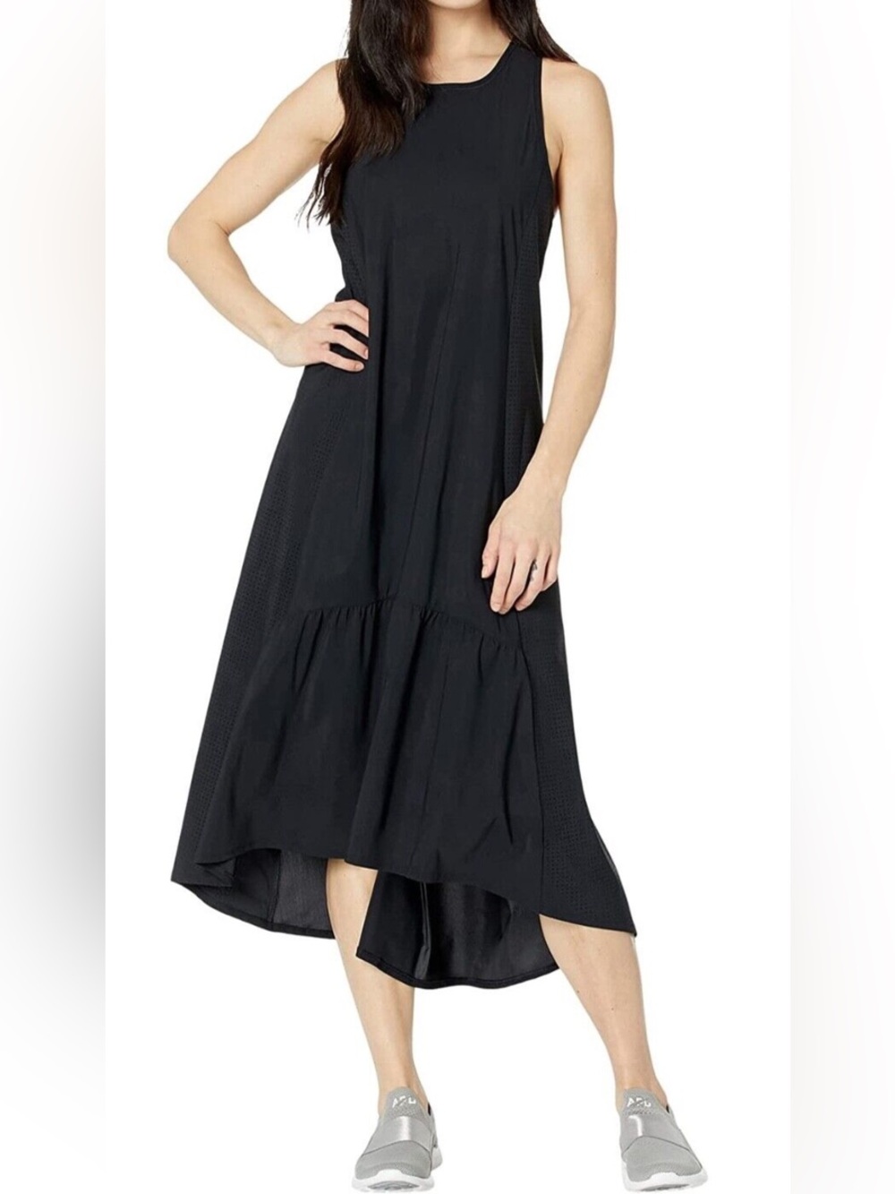 Sweaty Betty Sz S The Explorer Black High Low Athleisure Maxi Dress